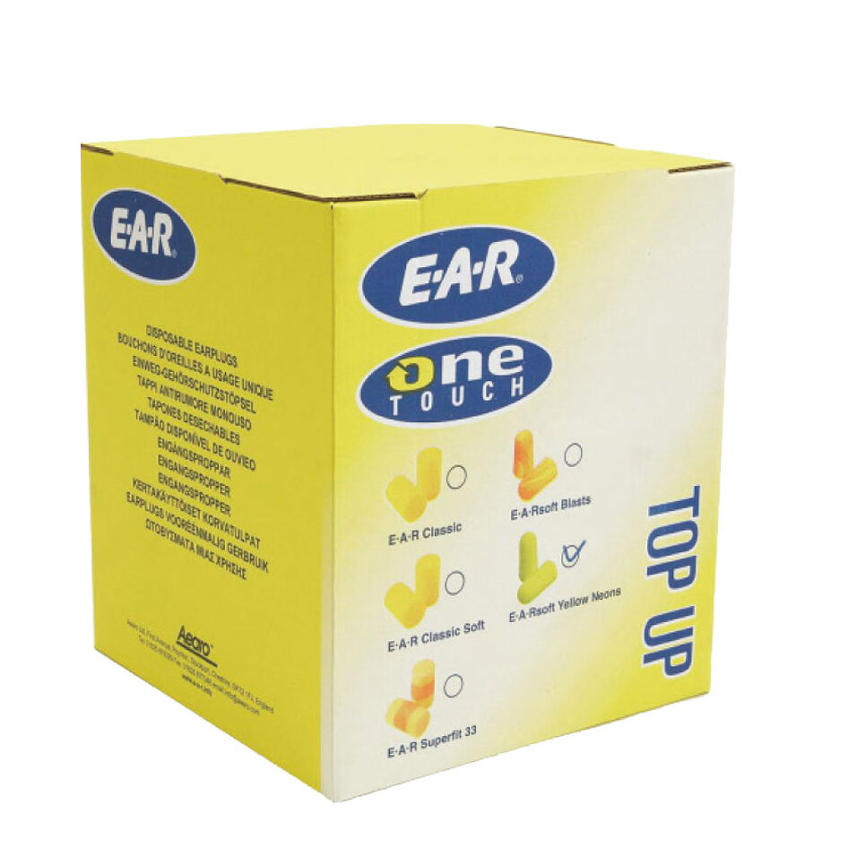 Product afbeelding 3M E-A-Rsoft Yellow Neons Oordoppen, bijvulzak, 500 paar/zak, PD-01-010