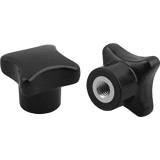 Sterknop zwart d6336 vorm K D32 m 6 bidr