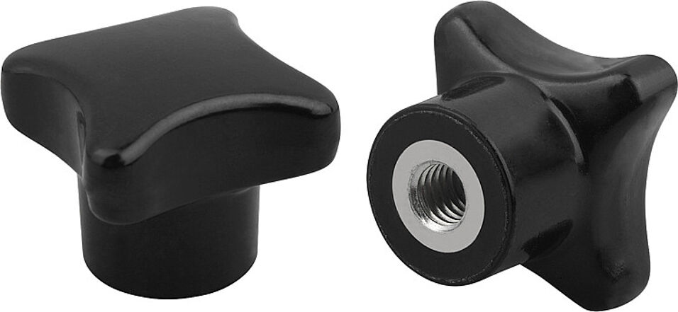 Product afbeelding Sterknop zwart d6336 vorm K D32 m 6 bidr