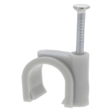 Kabelclip rond grijs 14mm       a 40 st.