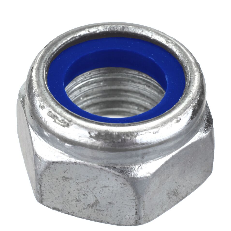 Product afbeelding Zelfborgende zeskantmoer met kunststof ring DIN 985 Elvz 8.0 - M16