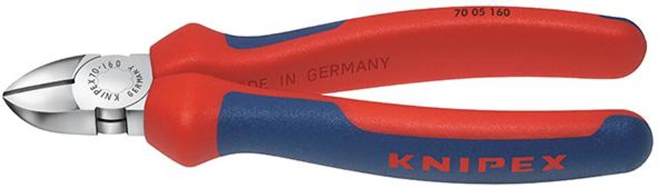 Product afbeelding Knipex Zijsnijtang met meercomponenten-handgrepen verchroomd 125mm