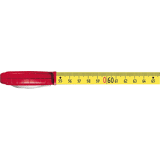 Format kunststof landmeter Staal polyamide gecoat geel 13mmx30m