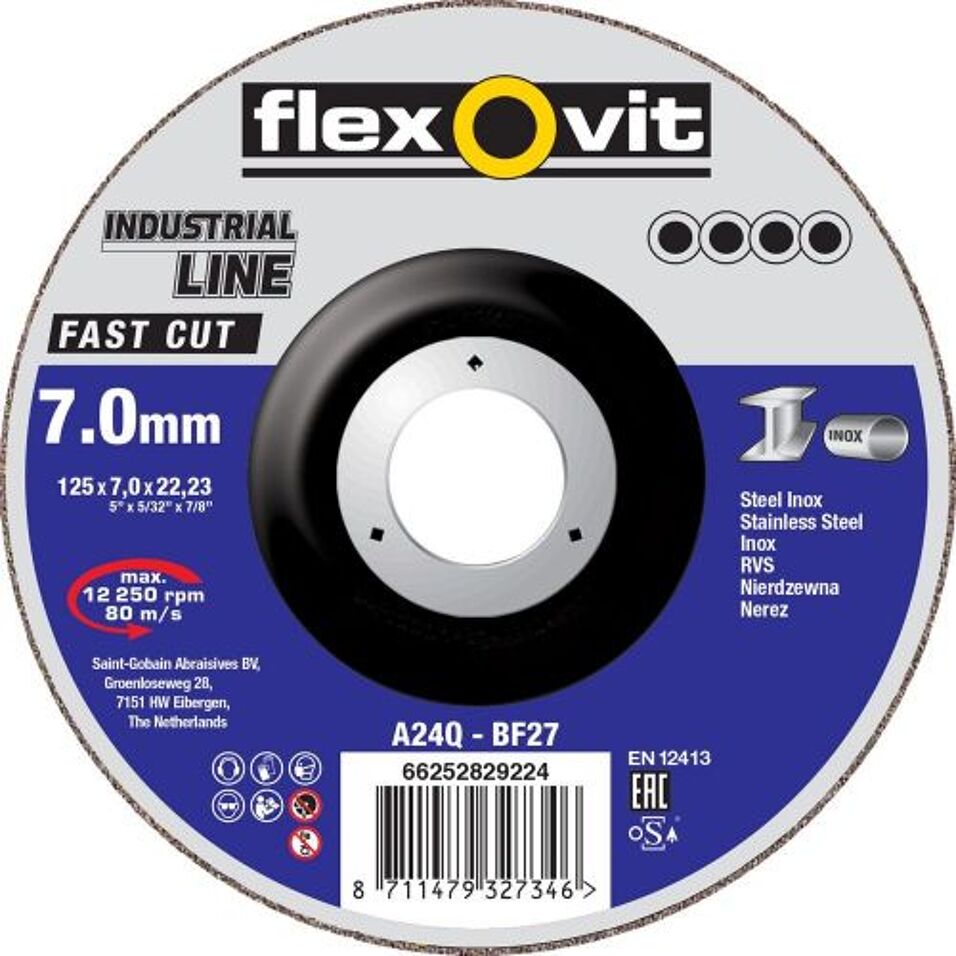Product afbeelding Flexovit afbraamschijf A24Q BF27 125x7,0x22,2 mm