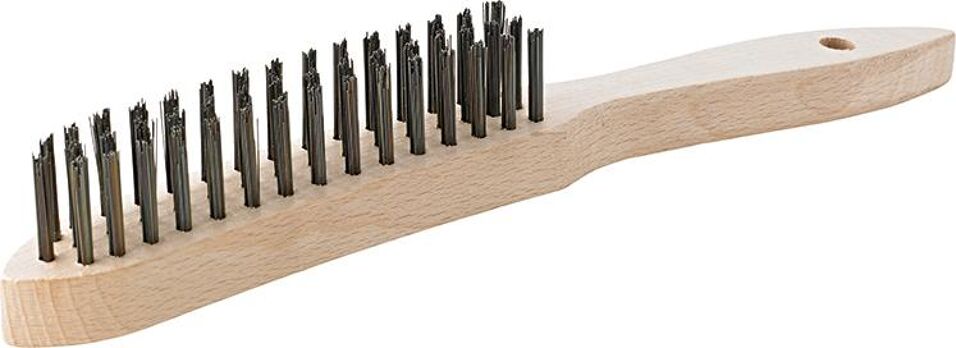 Product afbeelding Format Draadborstel Staaldraad glad 3 rijen