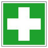 Sticker eerste hulp            150x150mm