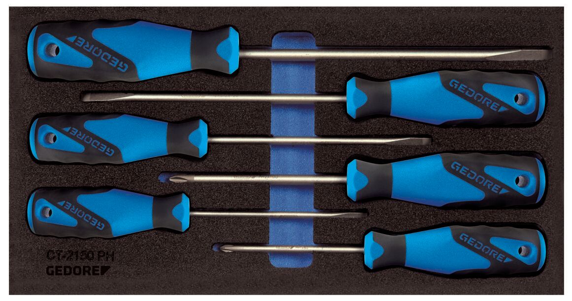 Gedore 3-C schroevendraaier-set in CT module 1500 CT1-2150 PH