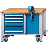 Werkbank verrijdbaar 1270x700x50 5 laden