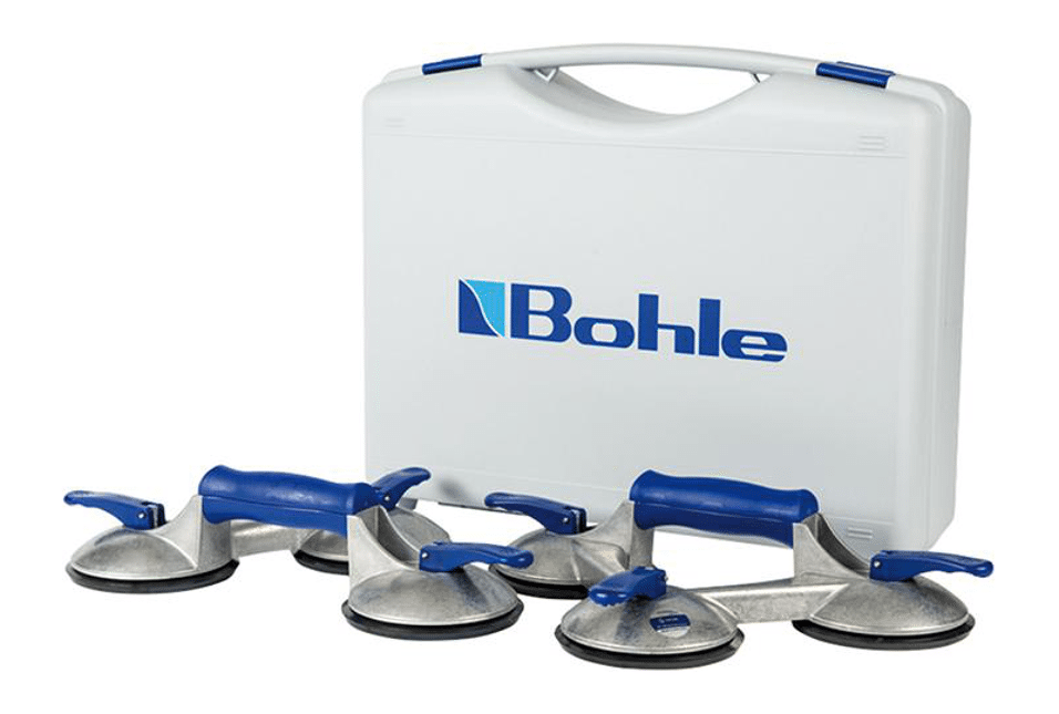 Product afbeelding Platendragerset in transportkoffer 2 stuks aluminium 3-kop 100 kg