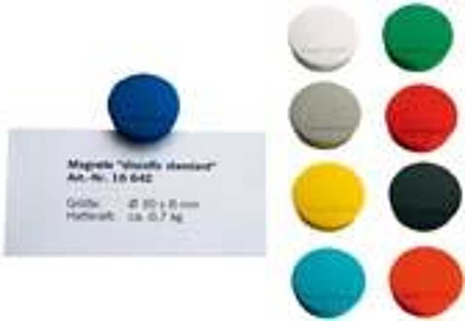 Product afbeelding Magneet D=30mm VE=10 hechtkracht 700 g groen