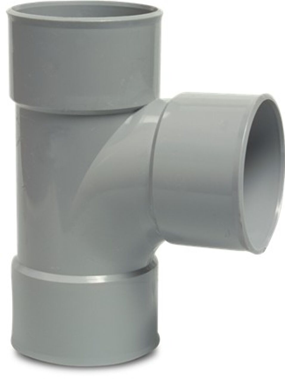 Product afbeelding T-stuk 87° PVC-U 32 mm lijmmof grijs KOMO