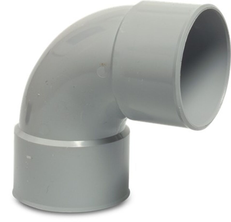 Product afbeelding Bocht 87° PVC-U 32 mm lijmmof grijs KOMO