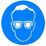 Sticker oogbescherming verplicht    50mm