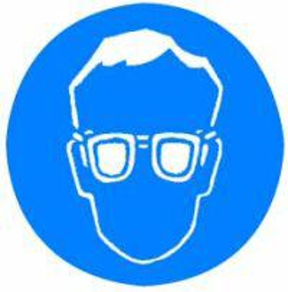 Product afbeelding Sticker oogbescherming verplicht    50mm