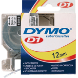 Dymo Tape D1 45012 rood op transparant 12mm x 7m