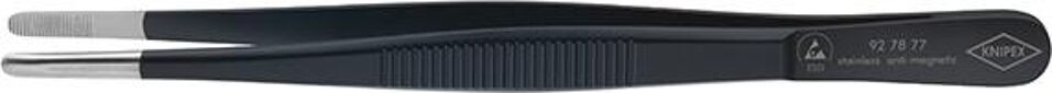 Product afbeelding Knipex ESD-pincet 145mm zwart met geribbelde 3,5mm brede punten
