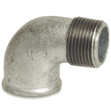 Knie 90gr. nr.92 verzinkt 1.1/2"