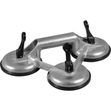 Zwaluw glasdrager aluminium       3-naps