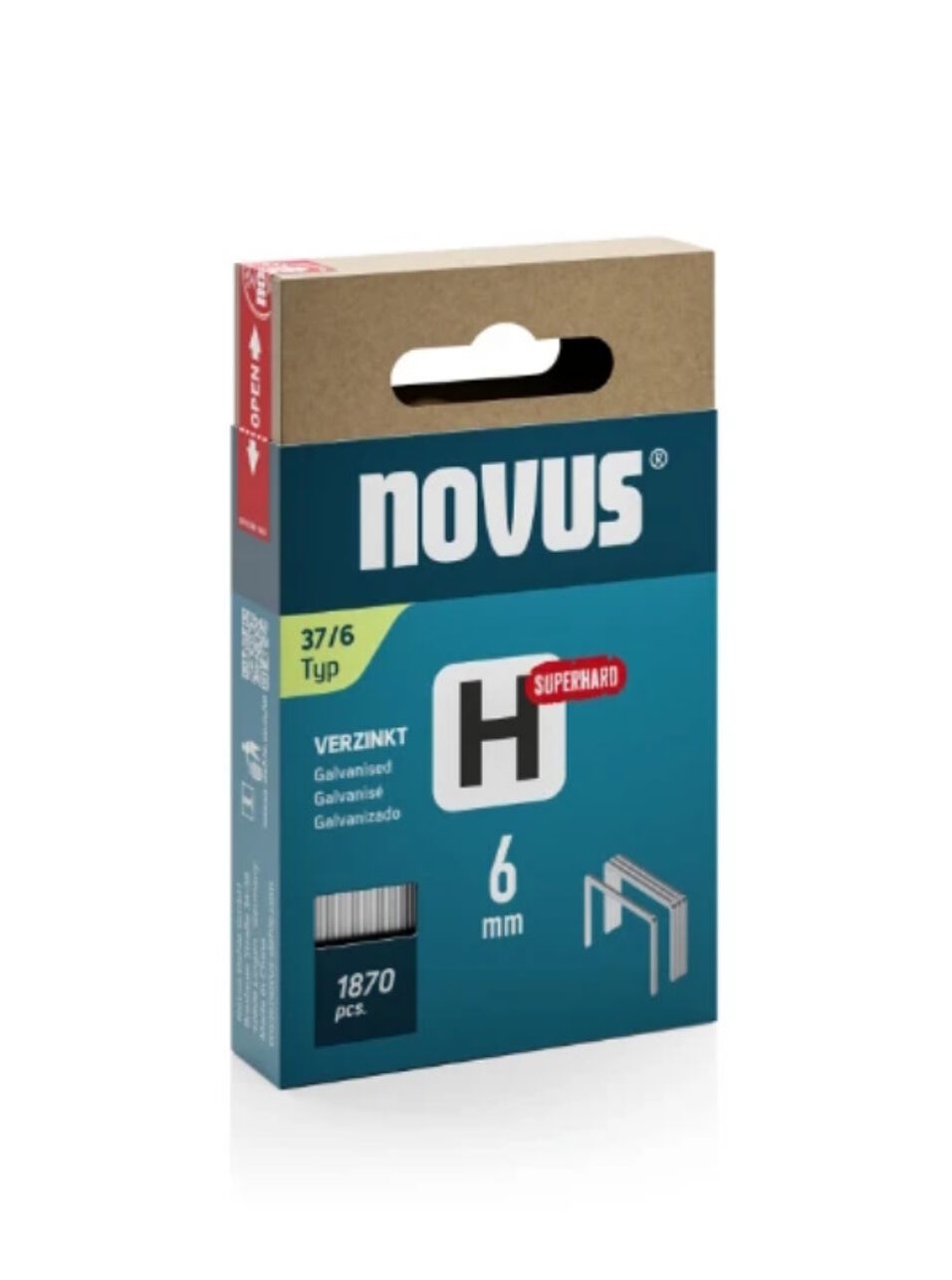 Product afbeelding Novus Niet fijn H 37/6mm Superhard 1870 st