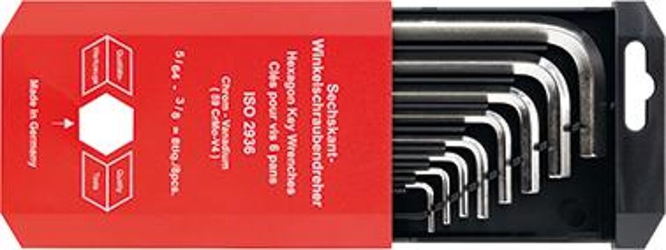 Product afbeelding Format Haakse Schroevendraaierset CV-staal D911 5/64-3/8"in kunststof schuifbox 8d