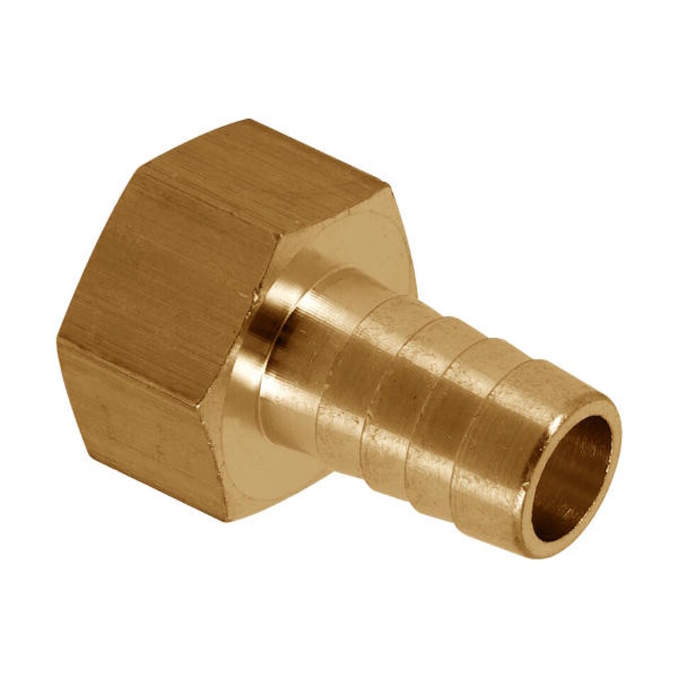 Product afbeelding Messing slangpilaar binnendraad 1/4"x 10 millimeter