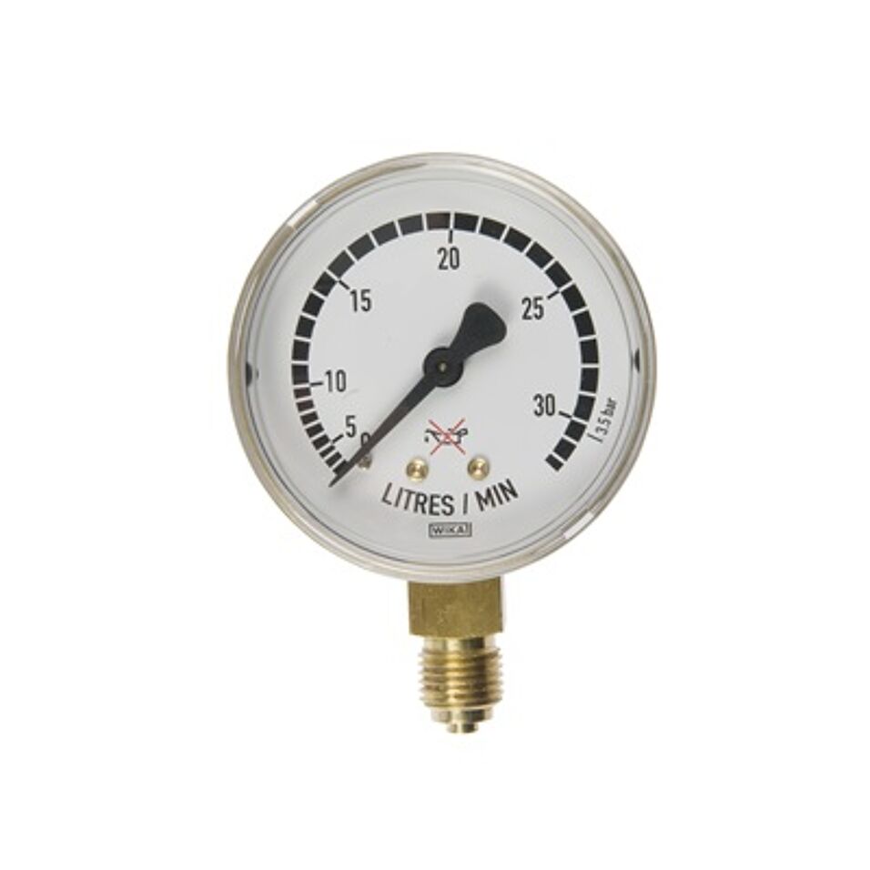 Product afbeelding Harris manometer 0-30 Lpm 63 mm 1/4" onderaansluiting