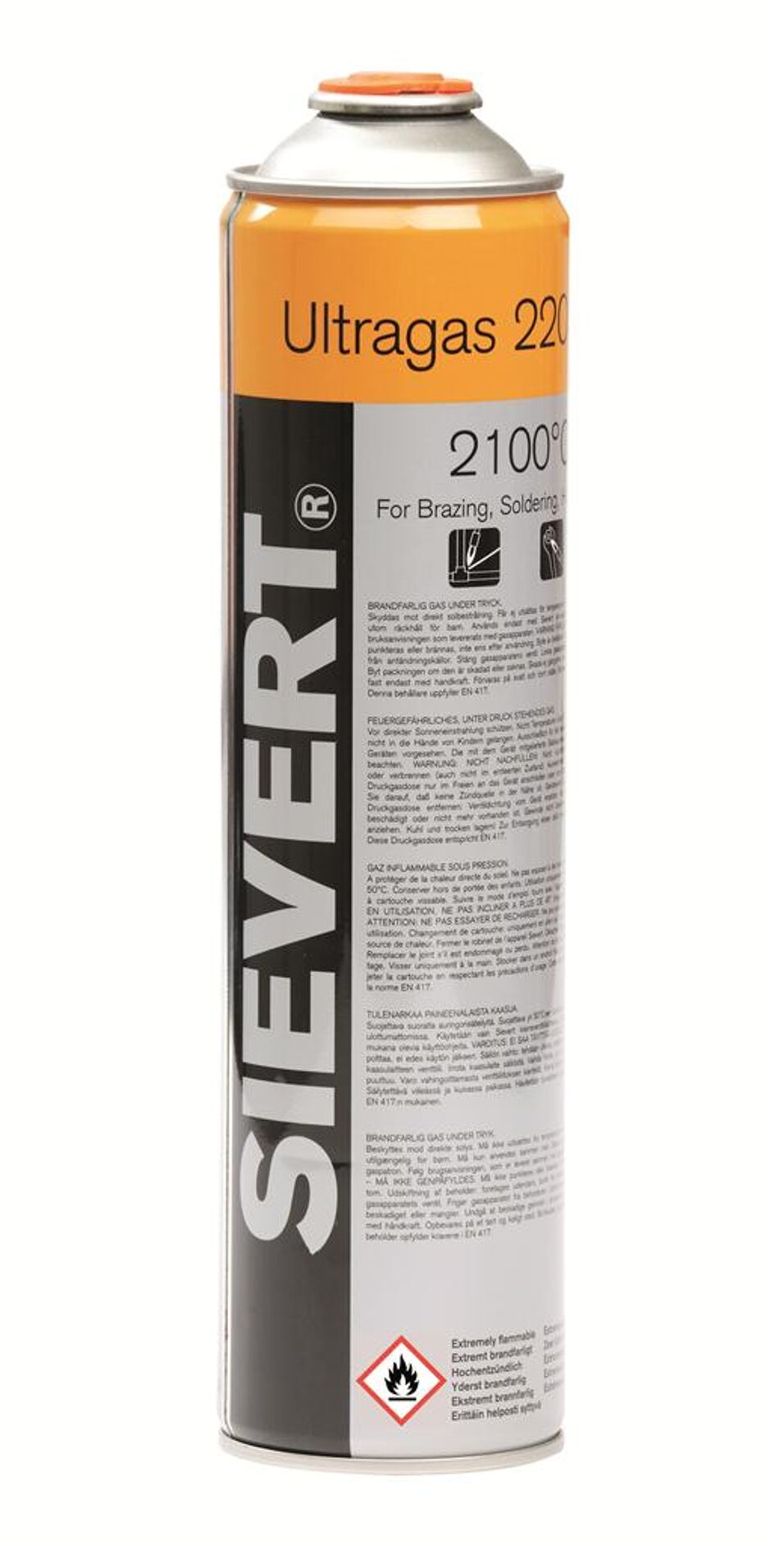 Product afbeelding Sievert gaspatroon Ultragas EU (7/16") 2100 g / 380 ml