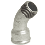 Bocht 45gr. nr.40 verzinkt 3/8"