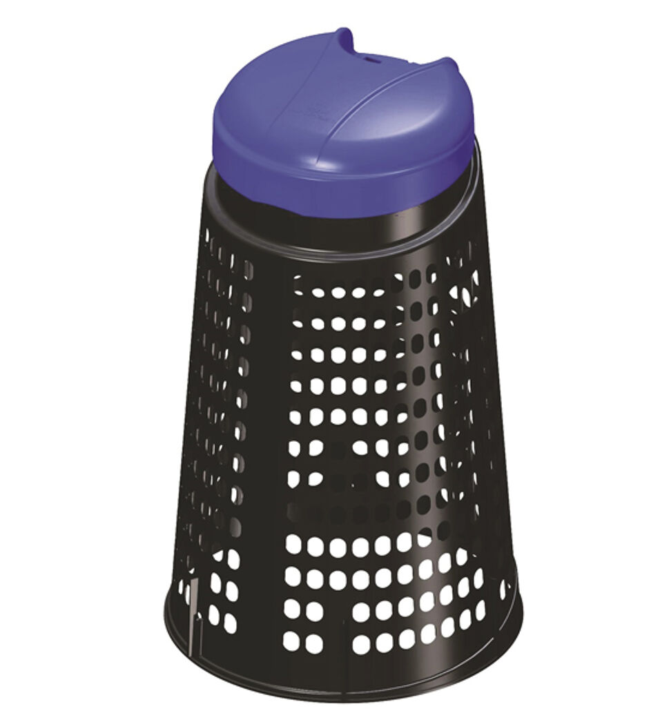 Product afbeelding Vuilnisbak Ecobin met deksel blauw 110 liter