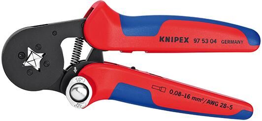 Knipex Adereindhulstang 4-kant 0,08-10 + 16mm2