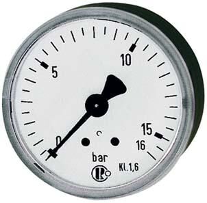 Riegler manometer 63mm 0 - 10 bar G1/4 achteraansluiting