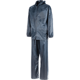 regenpak met capuchon blauw