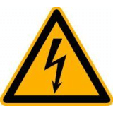 Sticker gev. electrische spanning 15 a 114st.