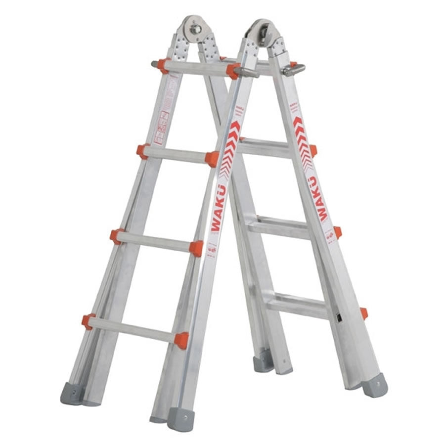 Waku telescoopladder 4 x 4 treden