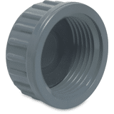 Eindkap PVC-U 1/2" binnendraad 10 bar grijs type vlak