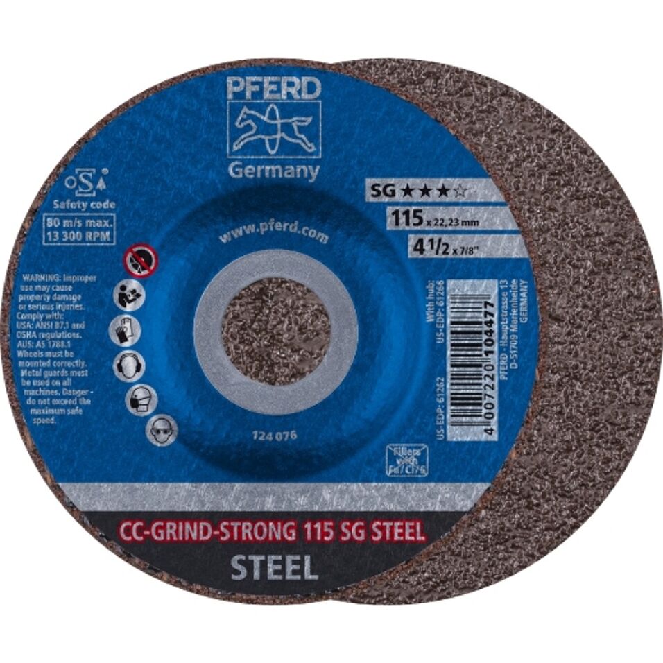 Product afbeelding Pferd CC-GRIND-slijpschijf- CC-GRIND-STRONG 115 SG STEEL