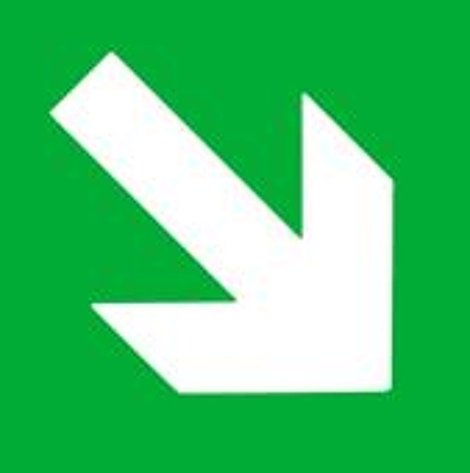 Product afbeelding Bord pijl omhoog/omlaag        150x150mm