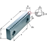 Rohm Spanbekken-set met getrapte zijde 160mm