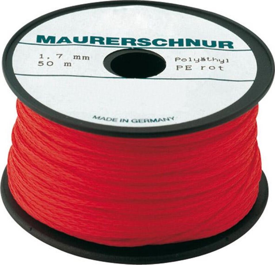 Product afbeelding Overmann Metselaarskoord polyethyleen 1mm x50m rood