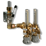 Elga dubb. reduceerventiel 1/2 argon 30l