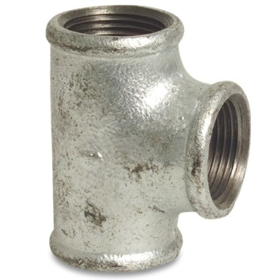 Product afbeelding T-stuk nr.130 verzinkt 1/2"