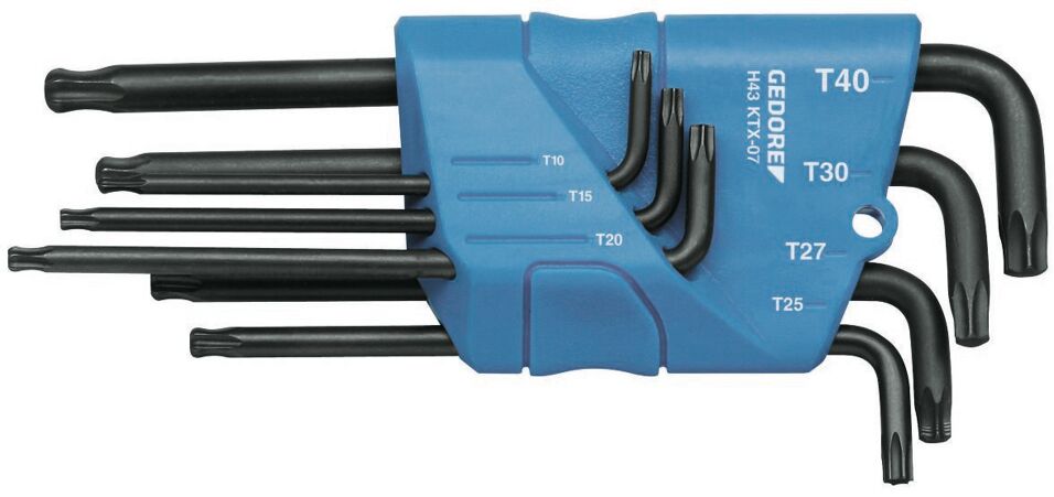 Product afbeelding Gedore Stiftsleutelset 7-dlg TORX T10-T40 H 43 KTX-07