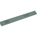 Muller Slijpvijl halfrond, SC middel Silicium-carbide 10x100mm