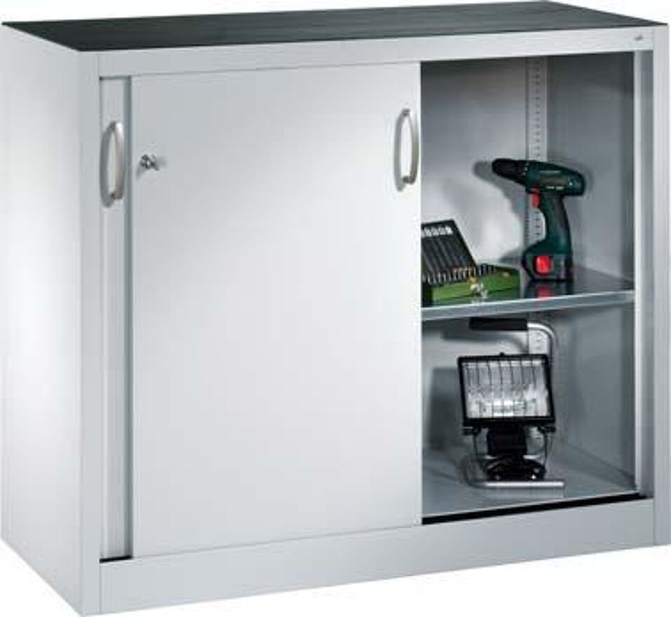 Product afbeelding Schuifdeurkast ral7035