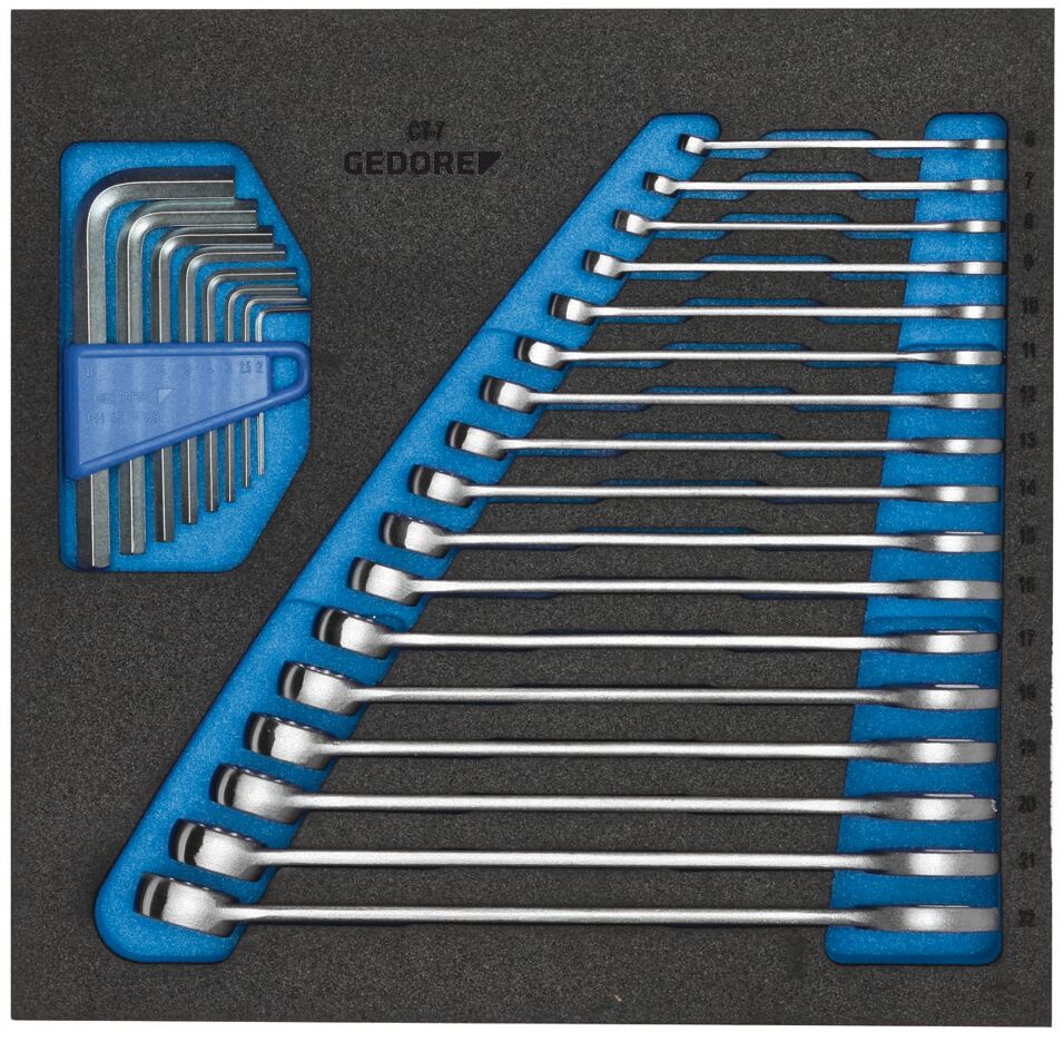 Product afbeelding Gedore Gereedschapsmodule ringsteeksleutels en inbussleutels 25-dlg