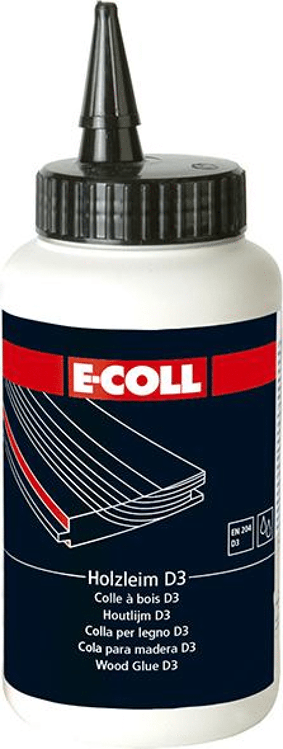 Product afbeelding E-Coll houtlijm D3 watervast 750 g