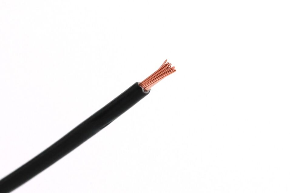 Product afbeelding Enkeladerige kabel zwart 0,75 mm
