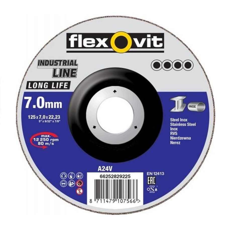Product afbeelding Flexovit Afbraamschijf A24VW T27 125 x 7 x 22,23 mm