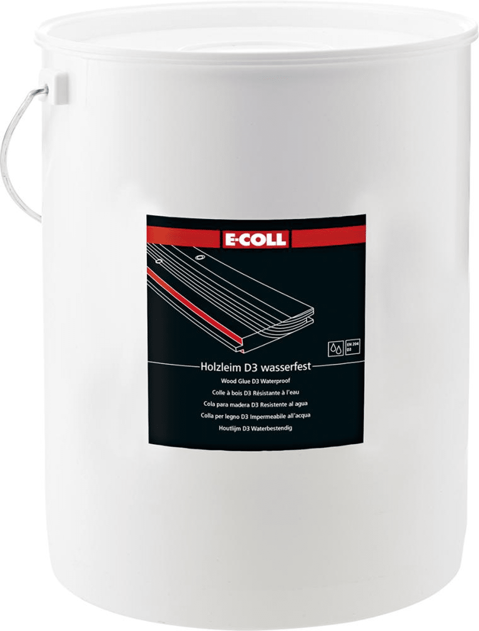 Product afbeelding E-Coll houtlijm D3 watervast 5 kg