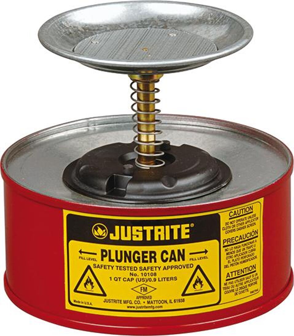 Product afbeelding Plunjerkan staal rood                 1l